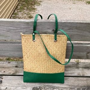 Flat straw bags vacation, shopping, lightweight, school, gift for her